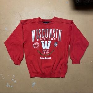 Vintage Wisconsin Badgers Gant Reverse Weave Styled Crewneck Medium